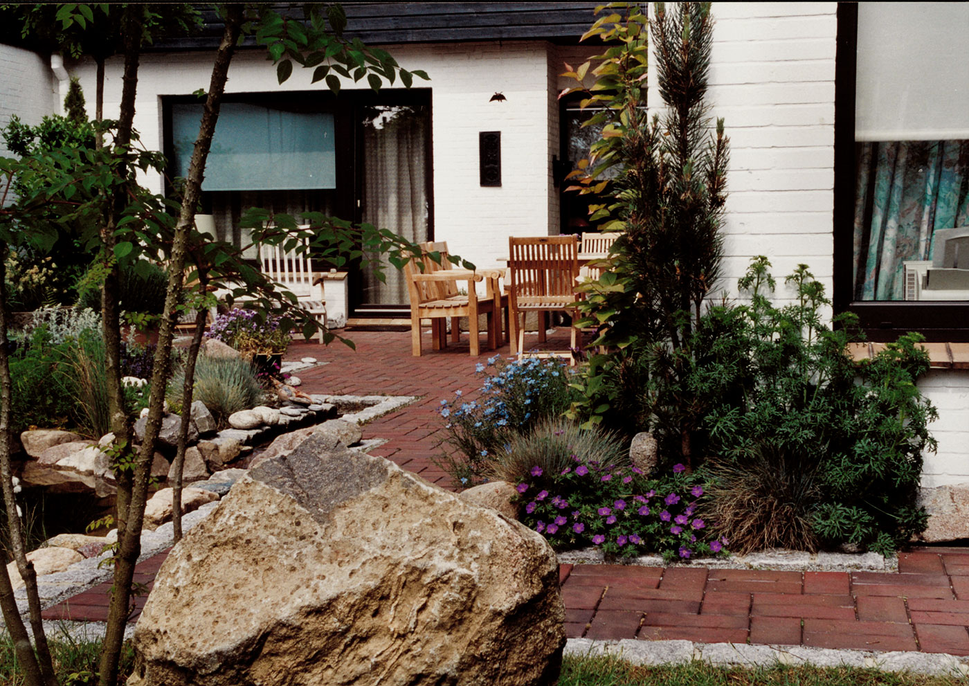 Terrasse mit Klinkerbelag